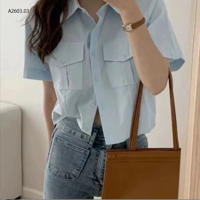 ÁO SƠ MI CỘC TAY DÁNG CRT sỉ 121k