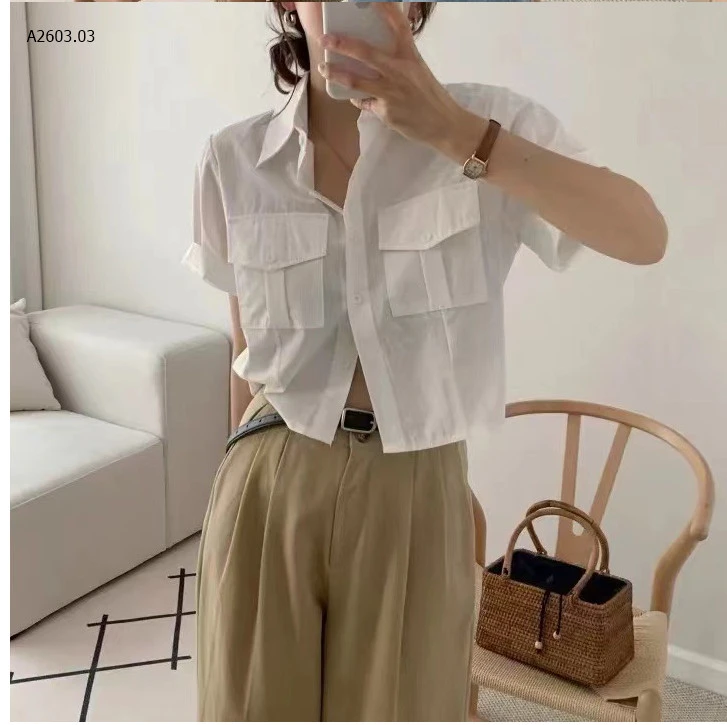 ÁO SƠ MI CỘC TAY DÁNG CRT sỉ 121k