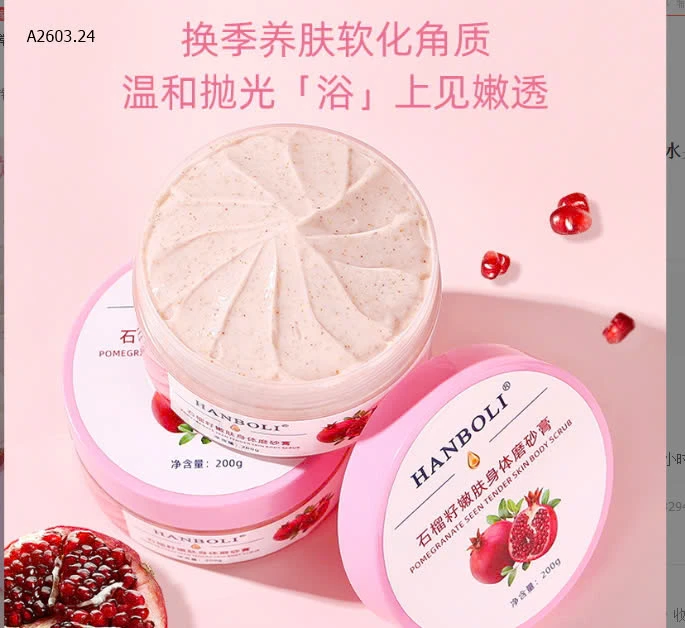 TẨY DA CHẾT LỰU ĐỎ -sỉ 48k/set 2 hũ 