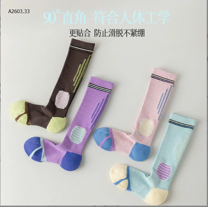 Tất dài thể thao-sỉ 95k/set 4 đôi mix màu