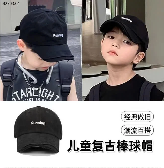 MŨ THÊU CHỮ CHO BÉ-sỉ 59k