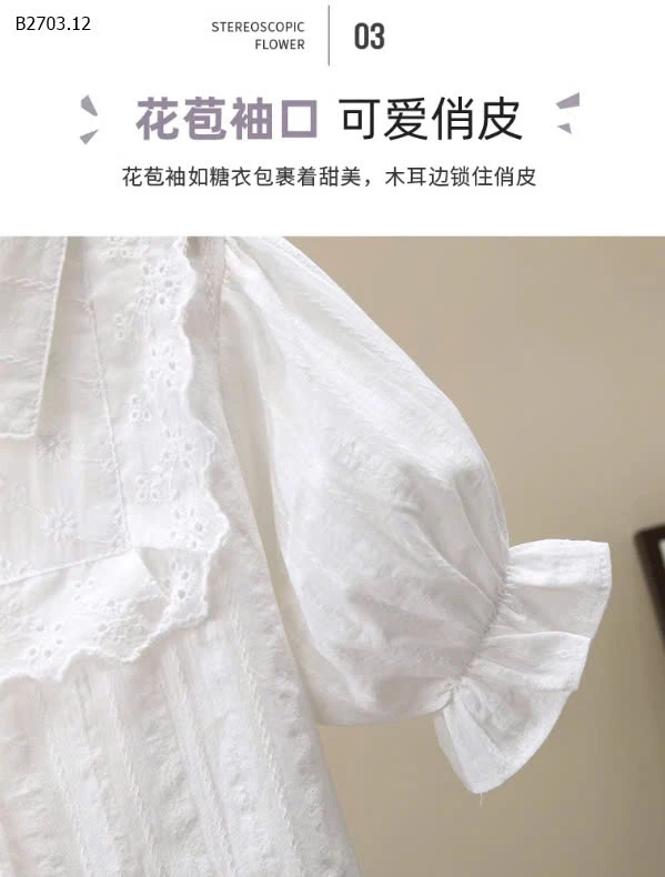 ÁO SƠ MI CỘC TAY BÉ GÁI-sỉ 125k