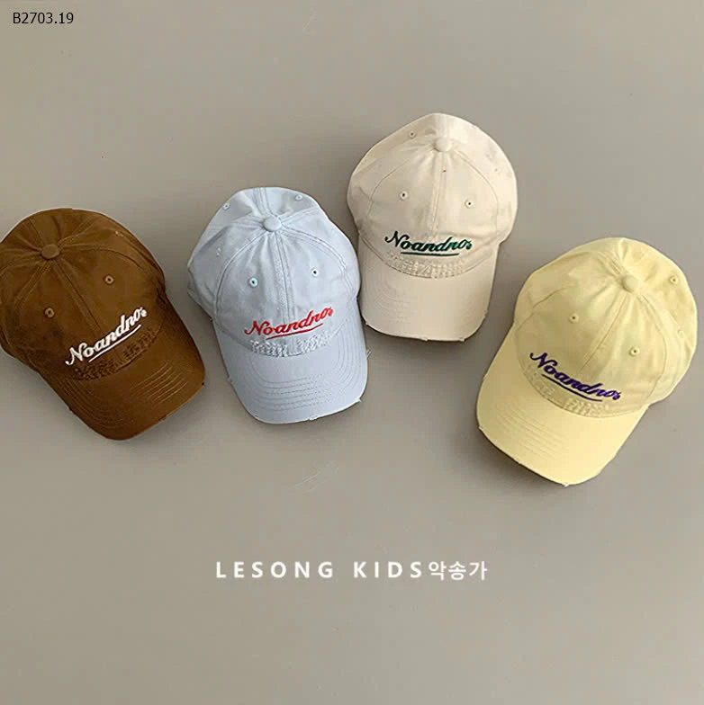 MŨ LƯỠI CHAI CHỮ Noand CHO BÉ-sỉ 88k