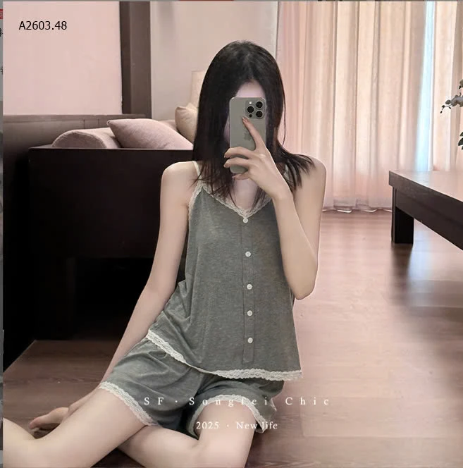 BỘ NGỦ 2 DÂY VIỀN REN CHO NỮ sỉ 190k