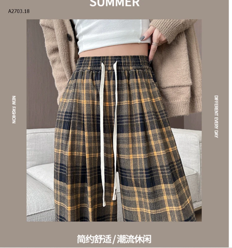 QUẦN SUÔNG KẺ CẠP CHUN -sỉ 145k