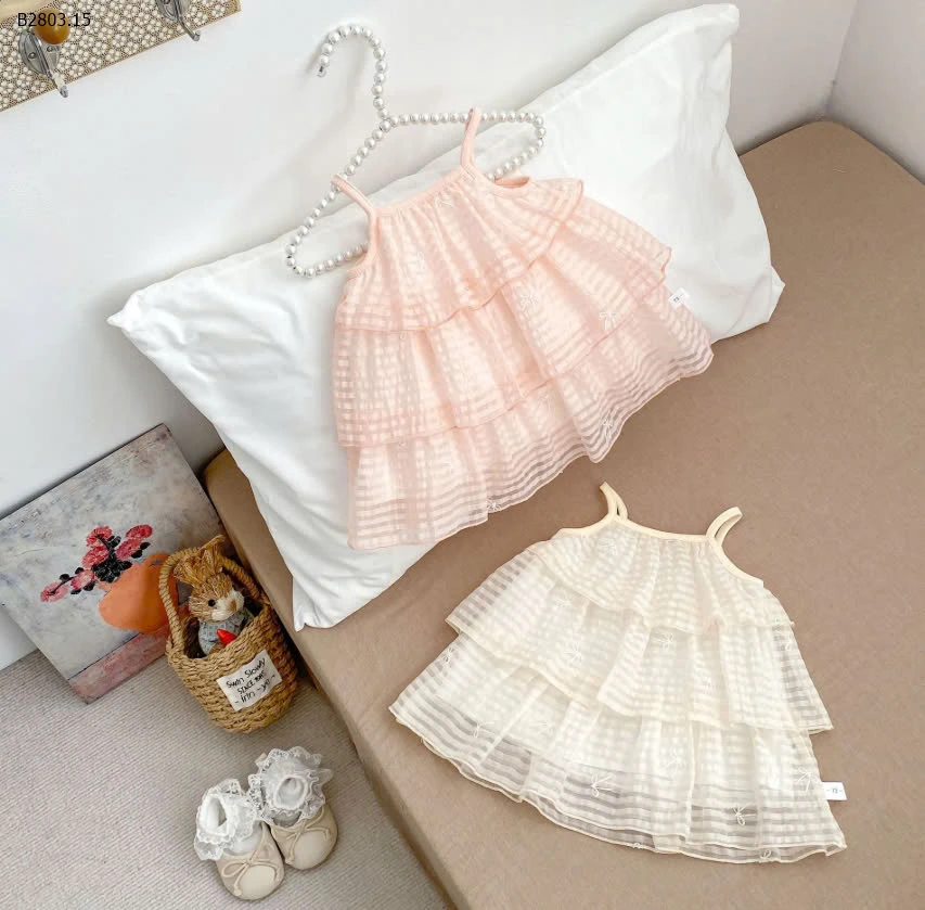 VÁY 2 DÂY TẦNG CHO BÉ-sỉ 152k