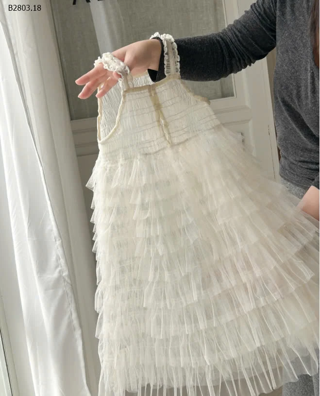 Váy dài trắng ngọt ngào cho bé-sỉ 198k