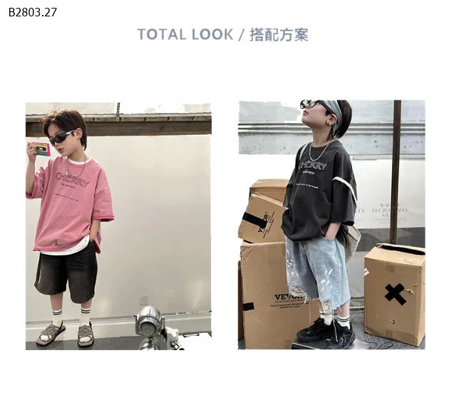 ÁO THUN IN CHỮ CHERRY SNIDOL-sỉ Sz 90-140 : 159k           Sz 150-160 : 179k 