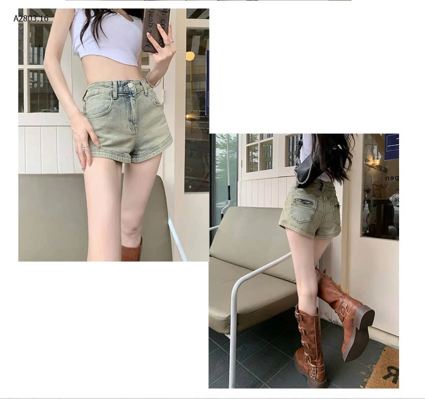 QUẦN SHORT TÚI KHÓA CHO NỮ -sỉ 132k