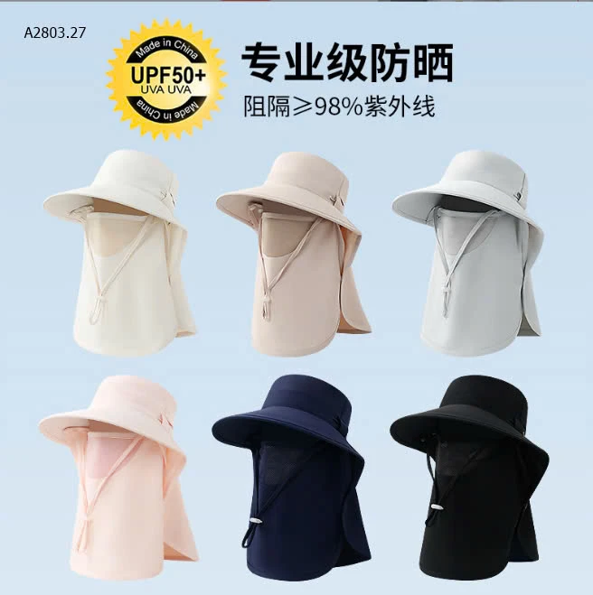 MŨ CHỐNG NẮNG CHÙM CỔ NAM, NỮ-sỉ 118k