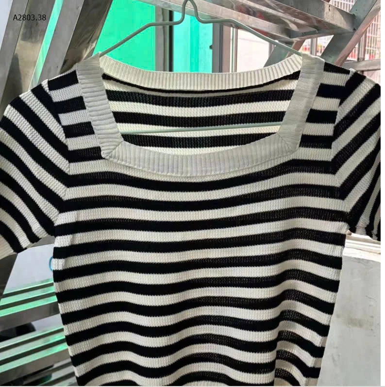 ÁO KẺ CỘC TAY CỔ VUÔNG -sỉ 80k