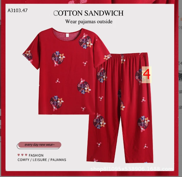 BỘ MẶC NHÀ TRUNG NIÊN -sỉ 107k