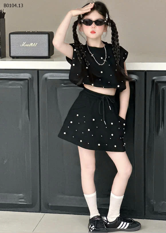 SET ÁO THUN RÚT EO MIX CHÂN VÁY SZ ĐẠI -sỉ 215k