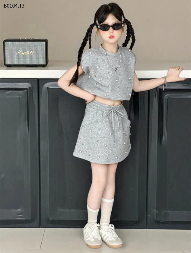 SET ÁO THUN RÚT EO MIX CHÂN VÁY SZ ĐẠI -sỉ 215k