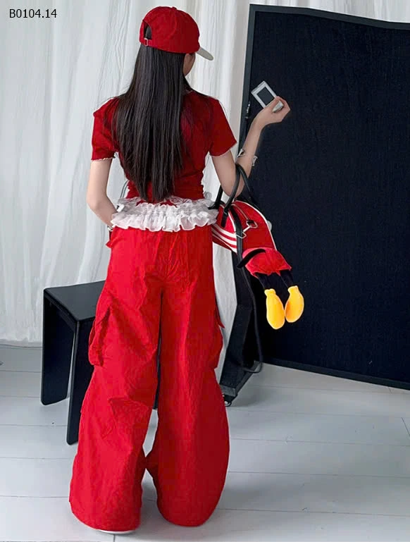 SET ÁO VIỀN BÈO MIX QUẦN TÚI HỘP-sỉ Áo : 145k           Quần : 209k 