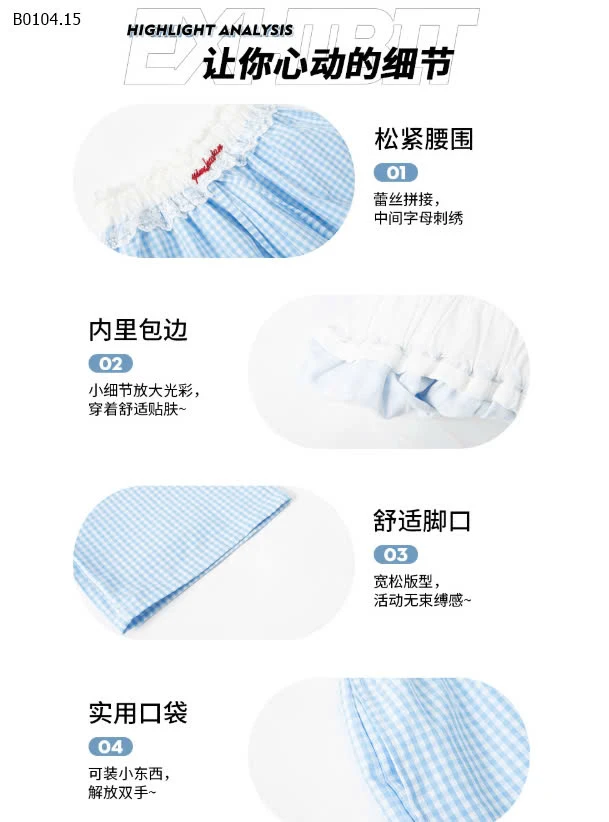 SÉT ÁO THUN NƠ MIX QUẦN SUÔNG CARO BG-sỉ Áo : 142k           Quần : 180k 