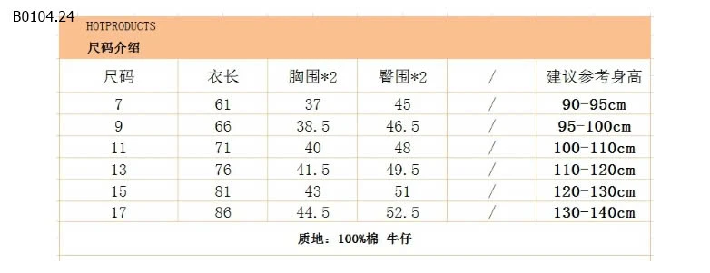 ÁO LIỀN QUẦN DENIM BÉ GÁI -sỉ 132k