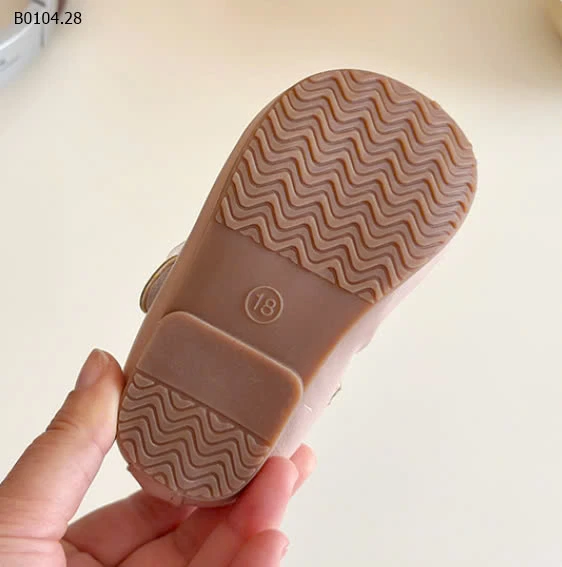 GIÀY BÚP BÊ GẮN HOA QUAI DÁN CHO BÉ GÁI-sỉ Sz 16-20 : 135k            Sz 21-25 : 145k