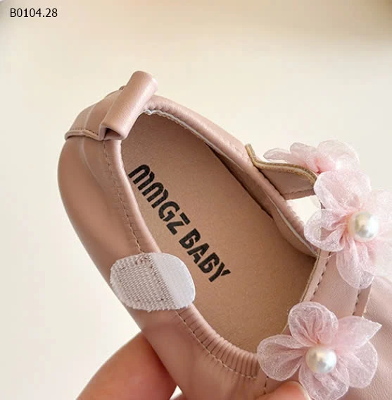 GIÀY BÚP BÊ GẮN HOA QUAI DÁN CHO BÉ GÁI-sỉ Sz 16-20 : 135k            Sz 21-25 : 145k