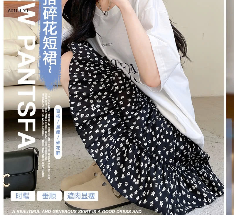 CHÂN VÁY NGẮN HOA NHÍ -sỉ 103k