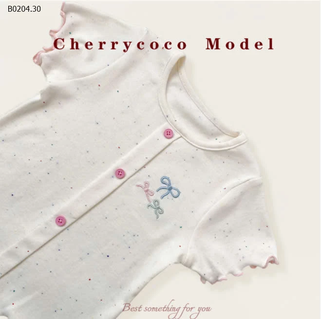 ÁO THUN MUỐI TIÊU VIỀN BÈO BÉ GÁI CHEẺYCOCO-sỉ 109k