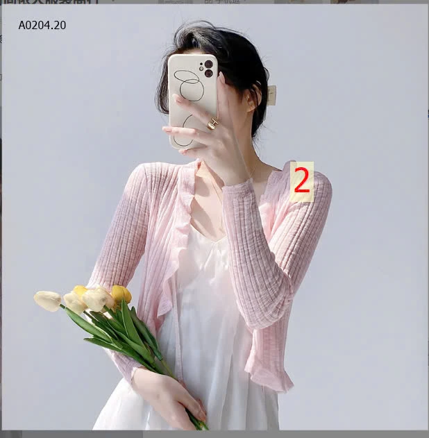 ÁO KHOÁC MỎNG VIỀN BÈO CHO NỮ-sỉ 90k