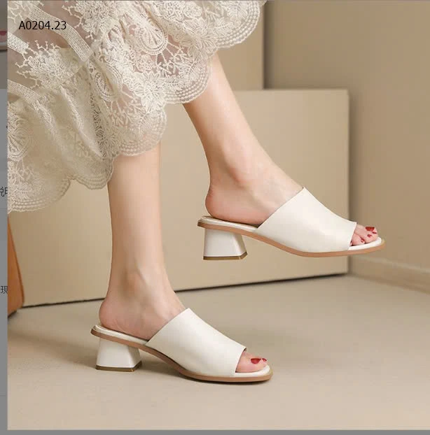 DÉP QUAI DA BẢN TO GÓT VUÔNG NỮ-sỉ 130k