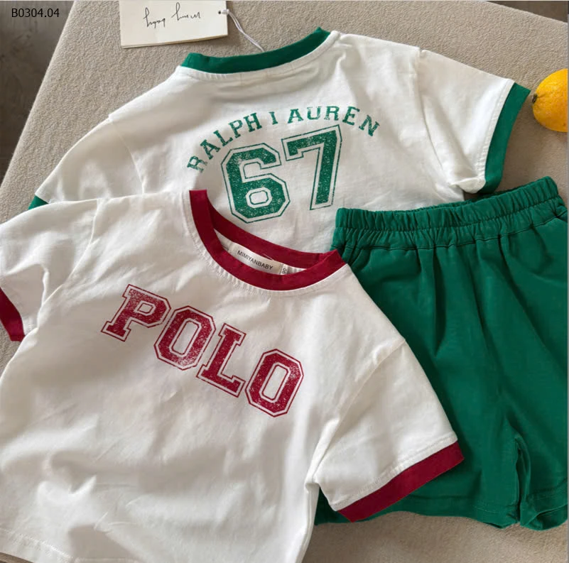 BỘ CỘC TAY IN CHỮ POLO CHO BÉ TRAI MMY CUTE -sỉ 165k