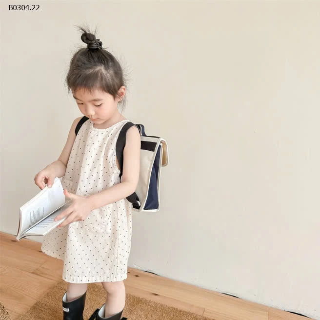 VÁY CHẤM BI SÁT NÁCH CHO BÉ GÁI -sỉ 140k