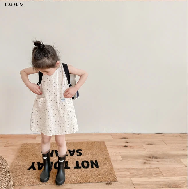 VÁY CHẤM BI SÁT NÁCH CHO BÉ GÁI -sỉ 140k