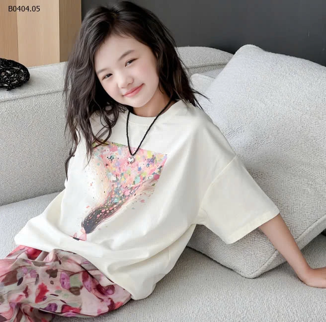 SÉT ÁO MIX QUẦN SUÔNG HOA SZ ĐẠI-sỉ Áo : 143k            Quần : 144k            Set : 238k 