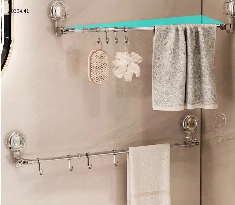 TREO KHĂN DÉP NHÀ TẮM ĐA NĂNG 2 TẦNG HÚT CHÂN KHÔNG-sỉ 113k/set 2c mix màu