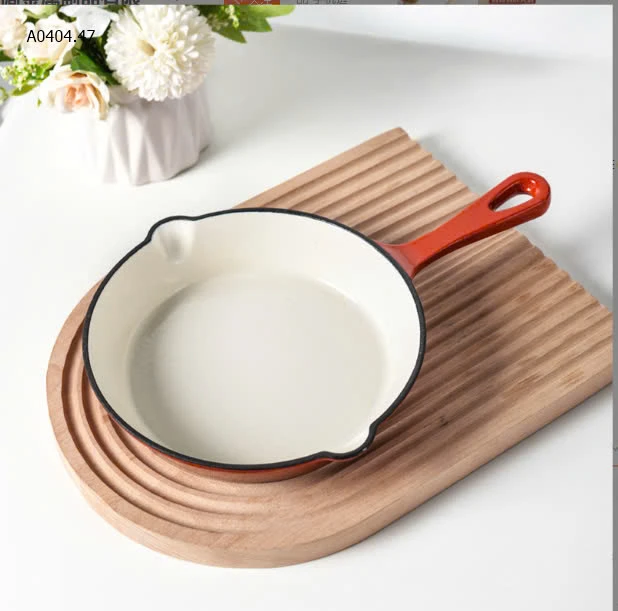 Chảo gang đỏ nhà Kitchen happiness-sỉ 178k