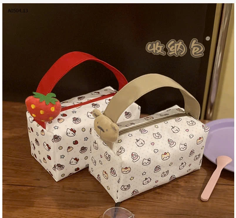 TÚI ĐỰNG MỸ PHẨM MÈO DỄ THƯƠNG-sỉ 36k