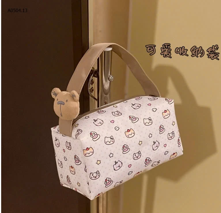 TÚI ĐỰNG MỸ PHẨM MÈO DỄ THƯƠNG-sỉ 36k