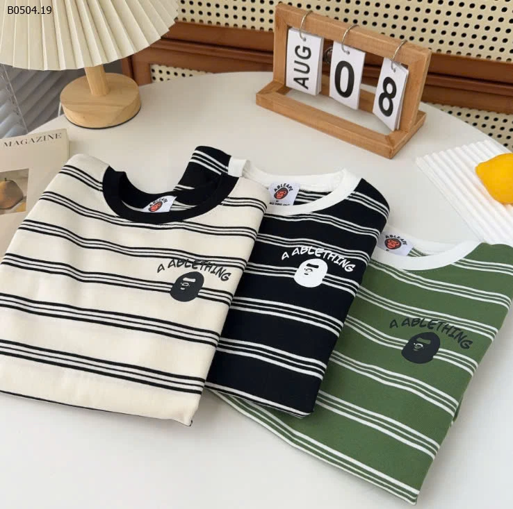 ÁO PHÔNG KẺ CHO BÉ TRAI -sỉ 138k