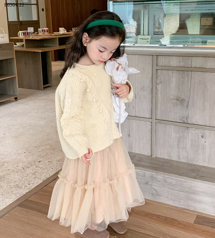 CHÂN VÁY LƯỚI DÀI CHO BÉ GÁI H.ÃNG AMBB -sỉ 153k
