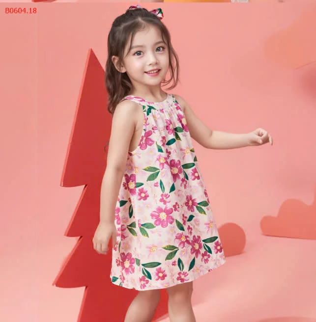 VÁY HOA NHÍ CHO BÉ-sỉ Sz 80-110 : 63k          Sz 120-150 : 70k 