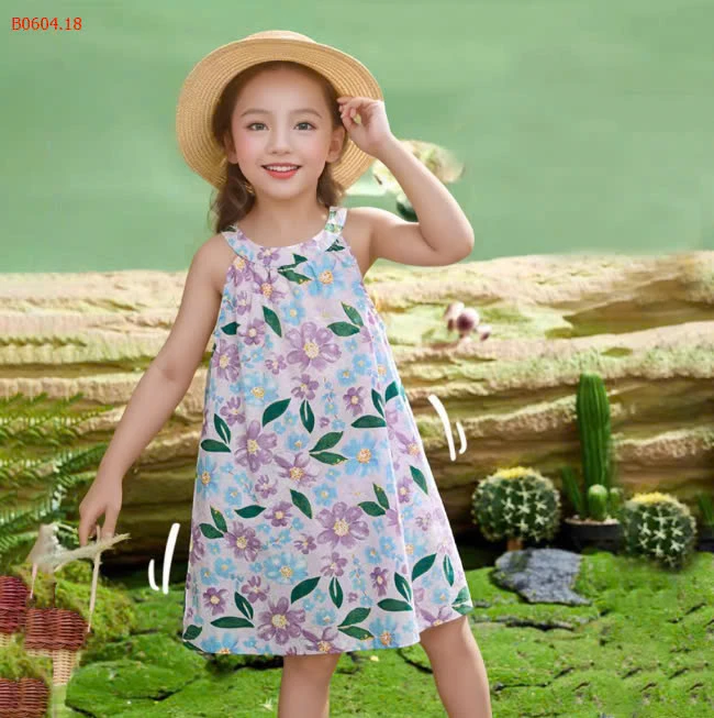 VÁY HOA NHÍ CHO BÉ-sỉ Sz 80-110 : 63k          Sz 120-150 : 70k 