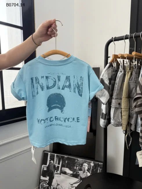 ÁO THUN XANH CHO BÉ-sỉ 128k