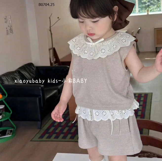 BỘ BÉ GÁI PHỐI REN-sỉ 163k