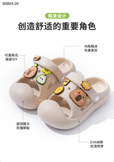 Dép trẻ em Youtiao Capibara -sỉ 89k