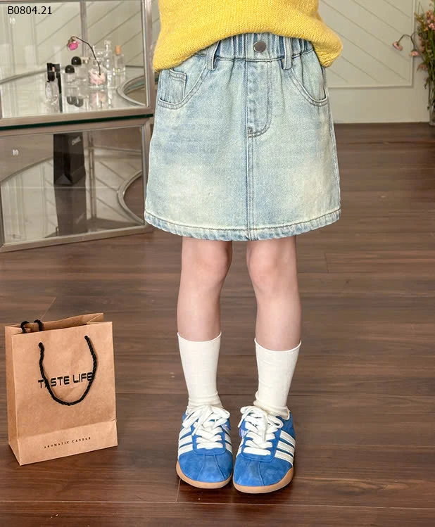 CHÂN VÁY JEANS NEW NHÀ AMBB KID -sỉ Sz 90-150 : 169k                 Sz 160 : 180k                 Sz 170 : 196k 