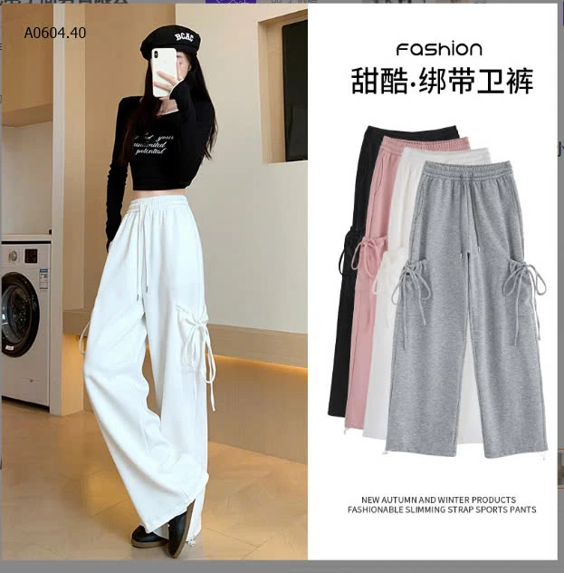 QUẦN THỂ THAO NỮ ỐNG RỘNG RÚT DÂYsỉ 165k