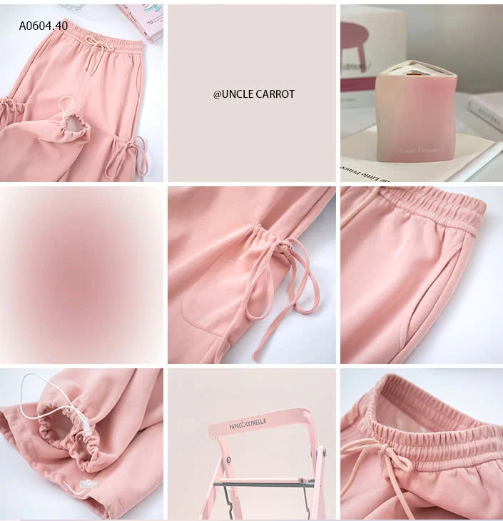 QUẦN THỂ THAO NỮ ỐNG RỘNG RÚT DÂYsỉ 165k