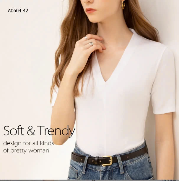 ÁO CANVAUS NỮ CỘC TAY CỔ V-sỉ 139k