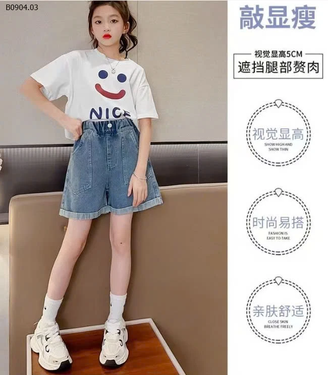 QUẦN SHORT JEANS CHO BÉ GÁI SZ ĐẠI-sỉ 82k