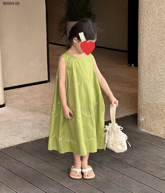 VÁY SÁT NÁCH THÊU NƠ CHO BÉ GÁI SZ ĐẠI-sỉ 145k