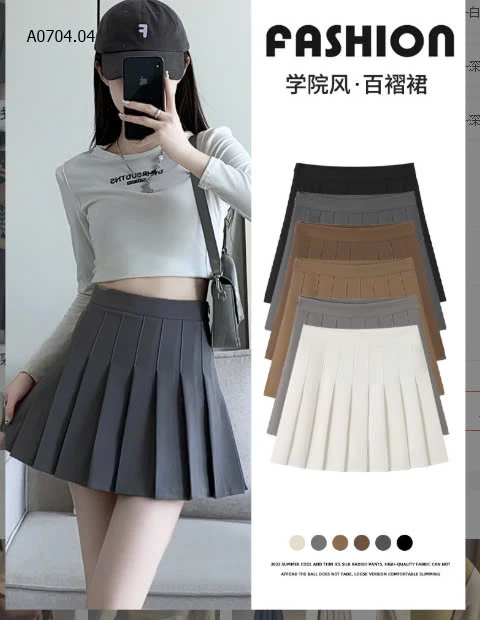 CHÂN VÁY NGẮN XẾP LY-sỉ Ngắn : 105k                Dài : 113k 