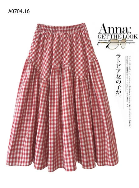 CHÂN VÁY KẺ CARO ANNA-sỉ 177k